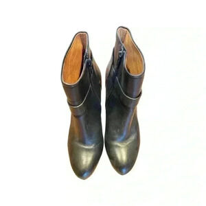 Coach Black High Heeled Leather Boots Size 6.5